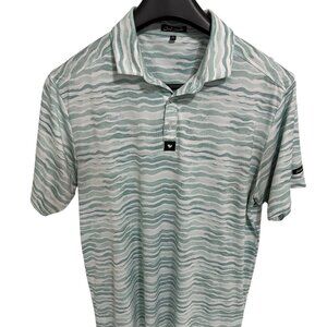Bad Birdie Rip Drives Mint Wave Golf Polo Shirt Size XL Short Sleeve